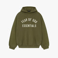 Essentials Fear Of God Fleece Hoodie Military