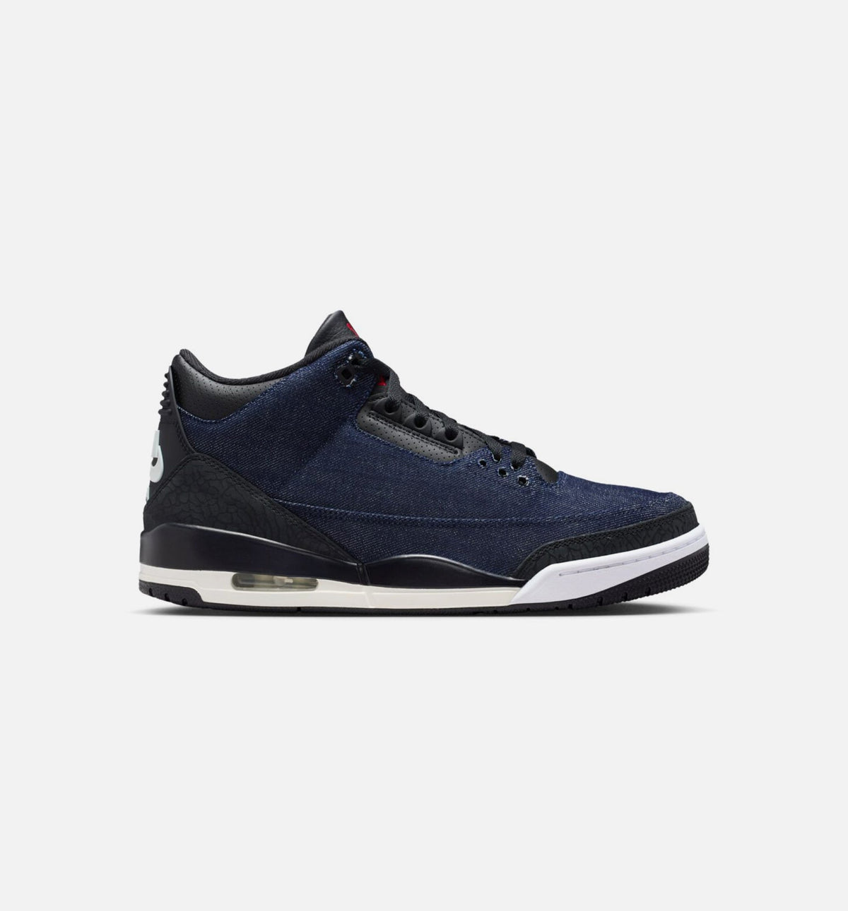 Air Jordan 3 x Levi's Indigo and Gym Red – Men's Lifestyle Shoe in Denim/Black/Sail