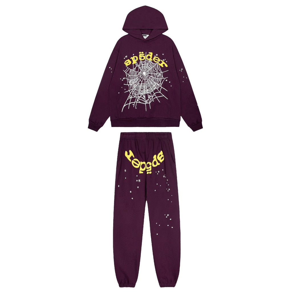 Sp5der Spiderweb Graphic Hoodie & Sweatpants Set