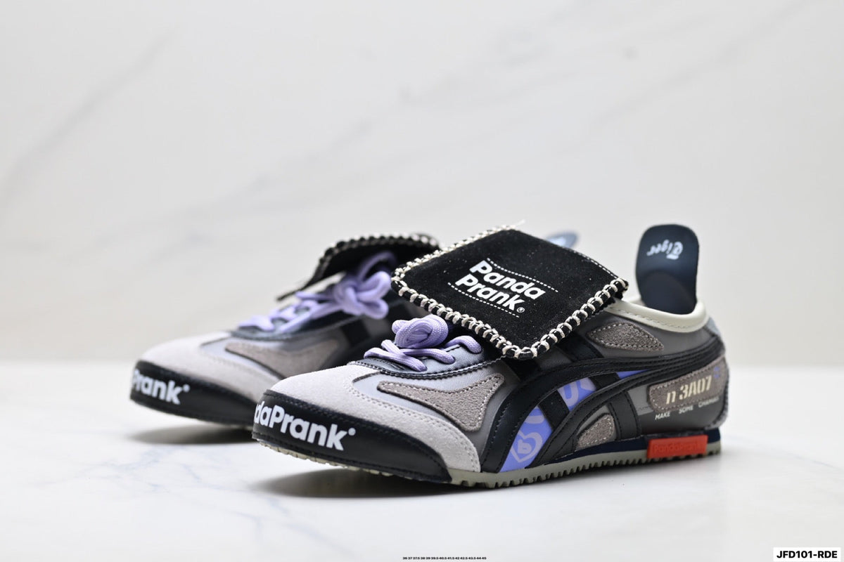 Onitsuka Tiger Retro Low Top Black Purple Unisex Shoes Style 30