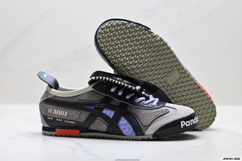 Onitsuka Tiger Retro Low Top Black Purple Unisex Shoes Style 30