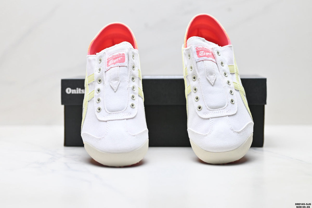 Onitsuka Tiger Retro Low Top White Pastel Rainbow Unisex Shoes Style 04