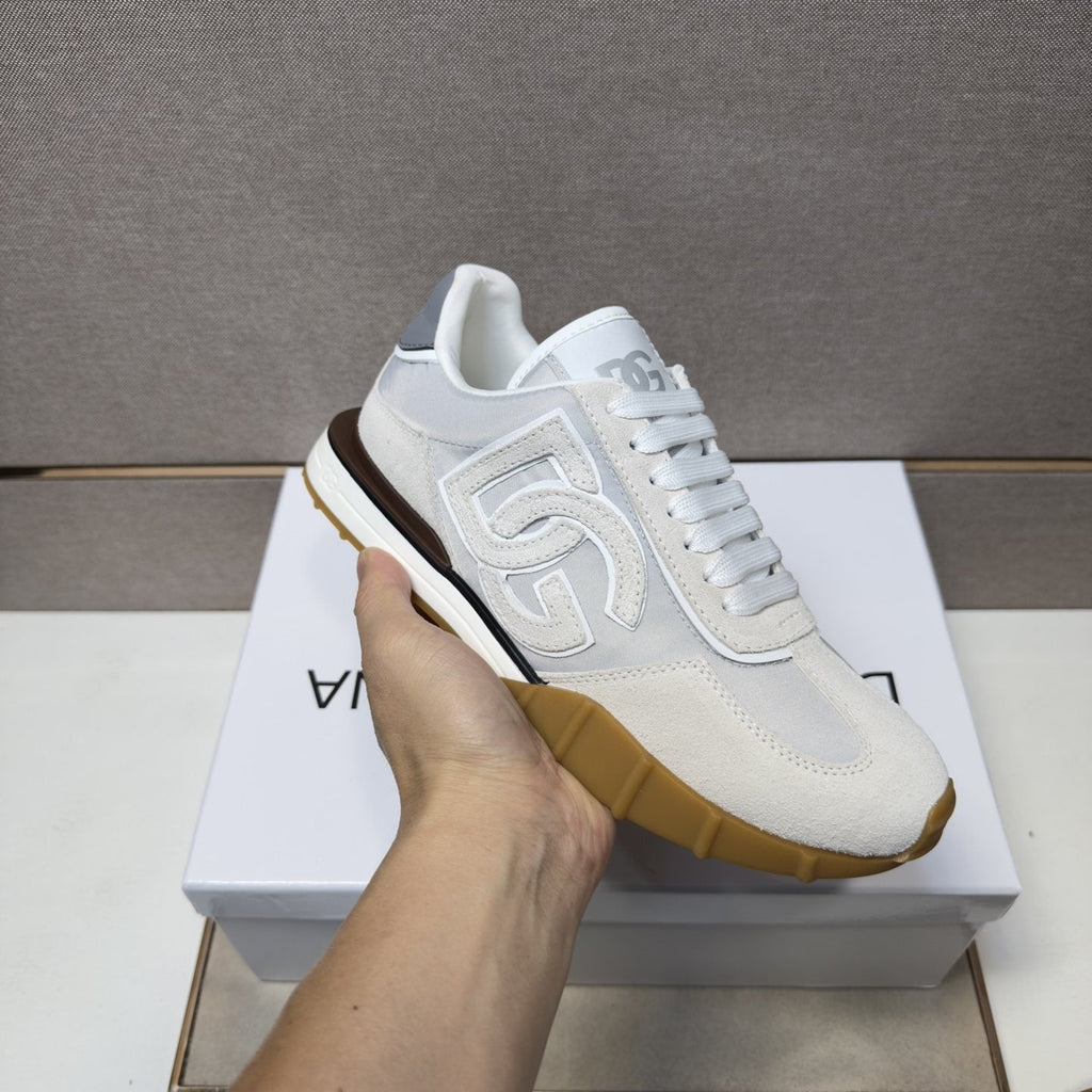 Dolce & Gabbana Men's White Gum Sole Sneakers