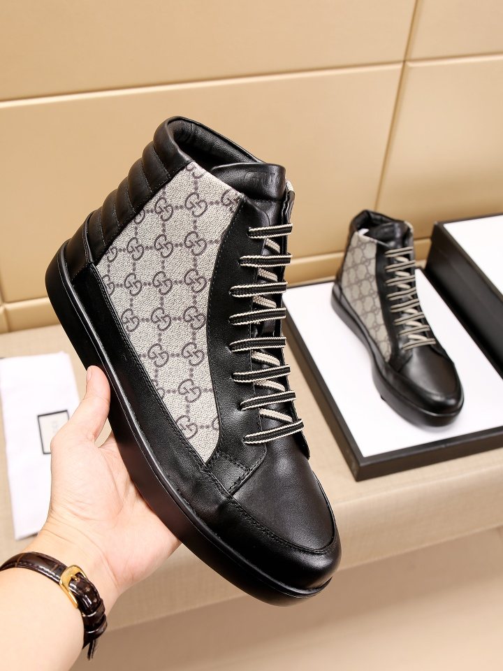 Gucci Men's GG-Pattern High-Top Sneakers