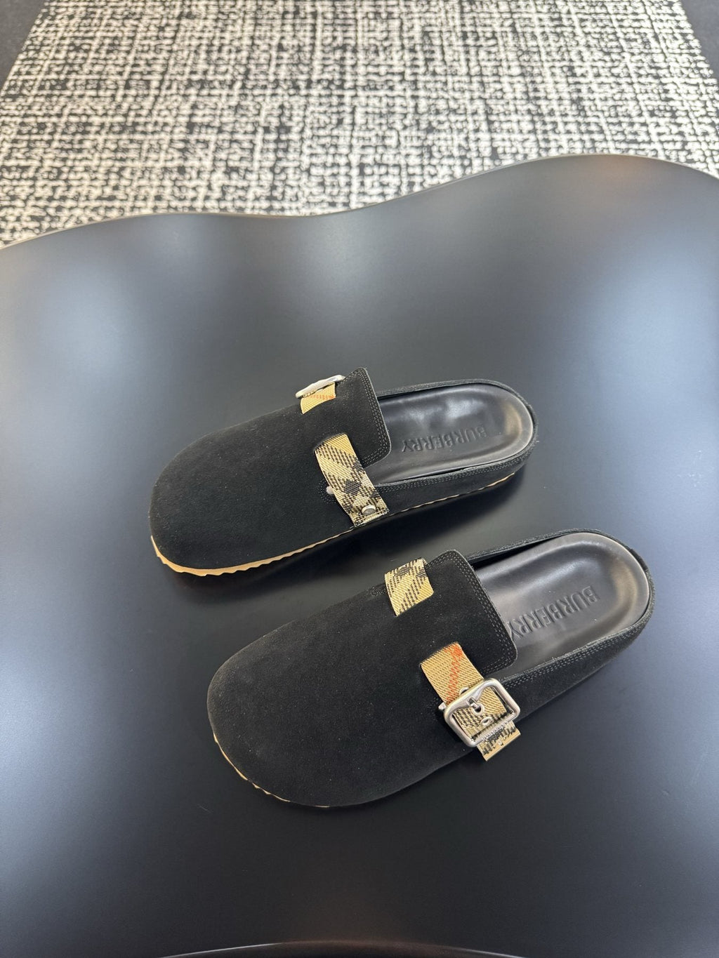 Burberry Men's Adjustable Buckle Slide Sandals
