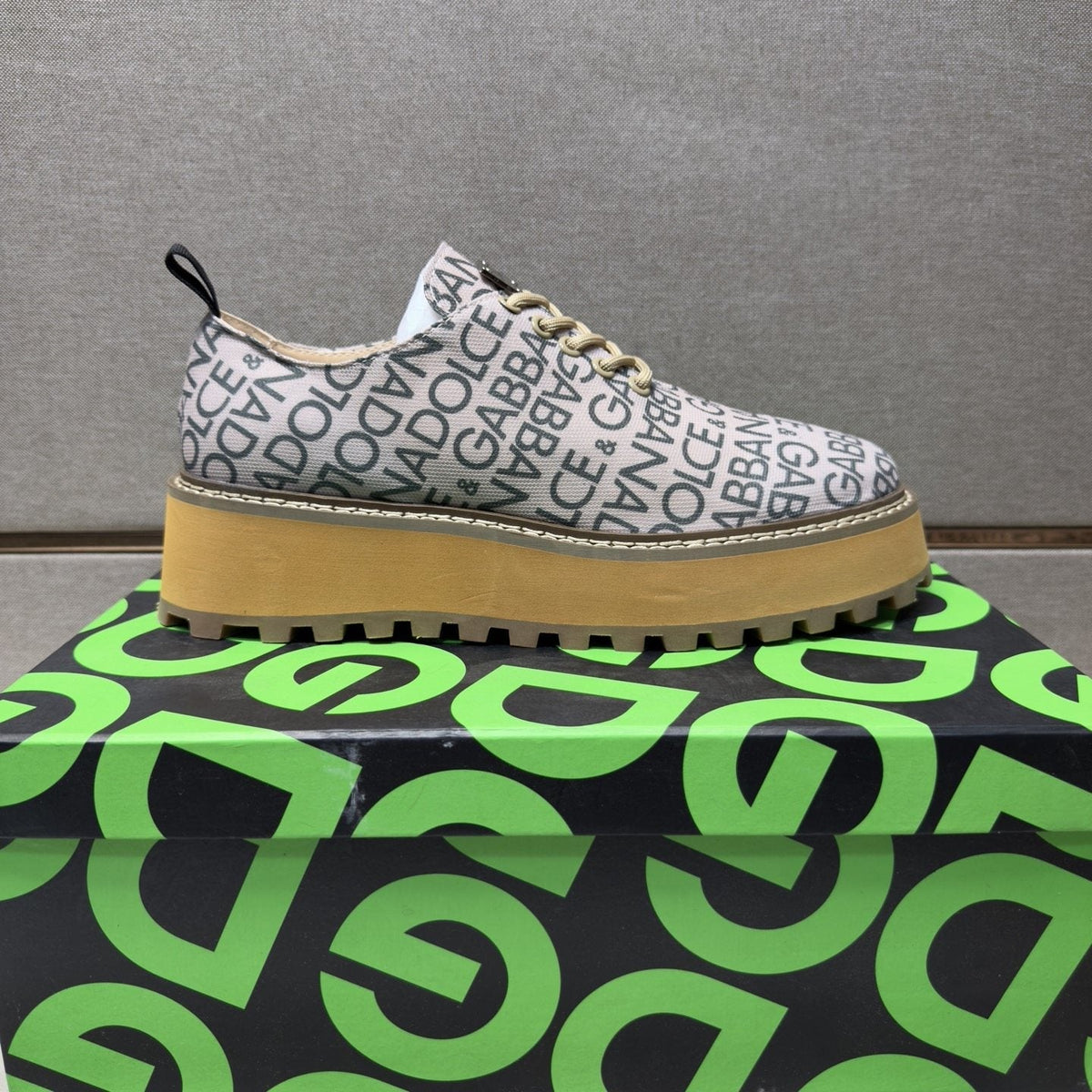 Dolce & Gabbana Letter Print Lug Sole Shoes
