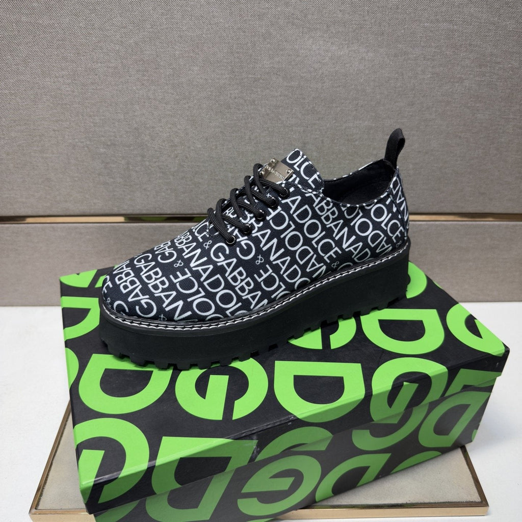 Dolce & Gabbana Letter Print Lug Sole Shoes