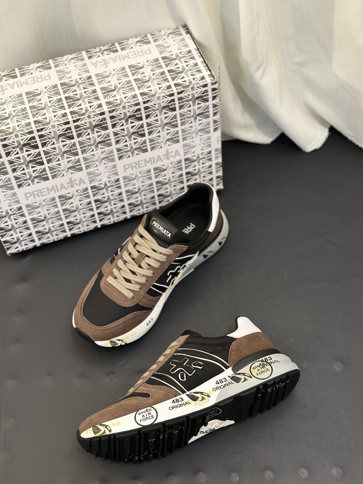 Premiata Panel Low-Top Sneakers - Contrast Trim