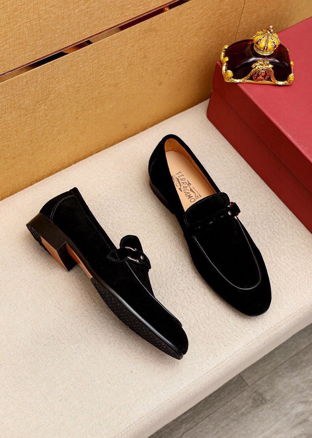 Ferragamo Metal-Accent Loafers