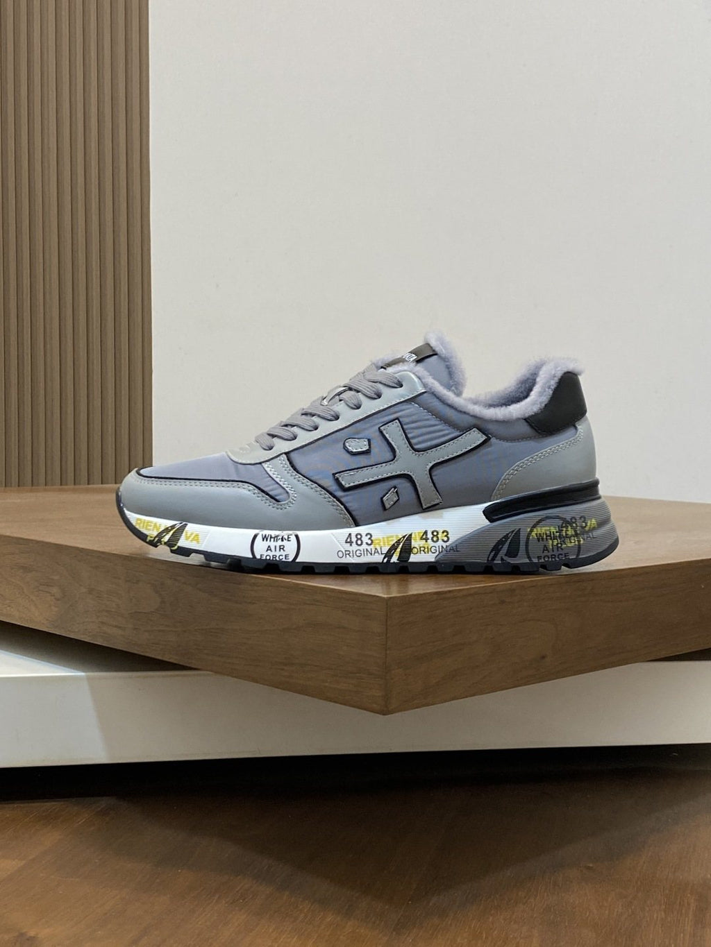 Premiata Graphic Side Lace-Up Sneakers