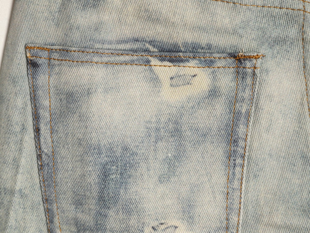 Balenciaga Washed-Look Relaxed Wide-Leg Jeans - Light Gray