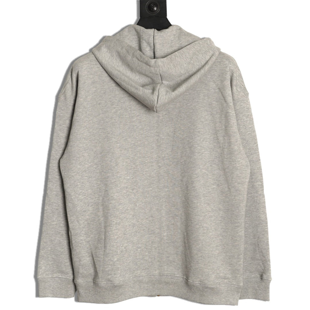 Louis Vuitton Sketch-Style Monogram Zip Hoodie - Light Gray